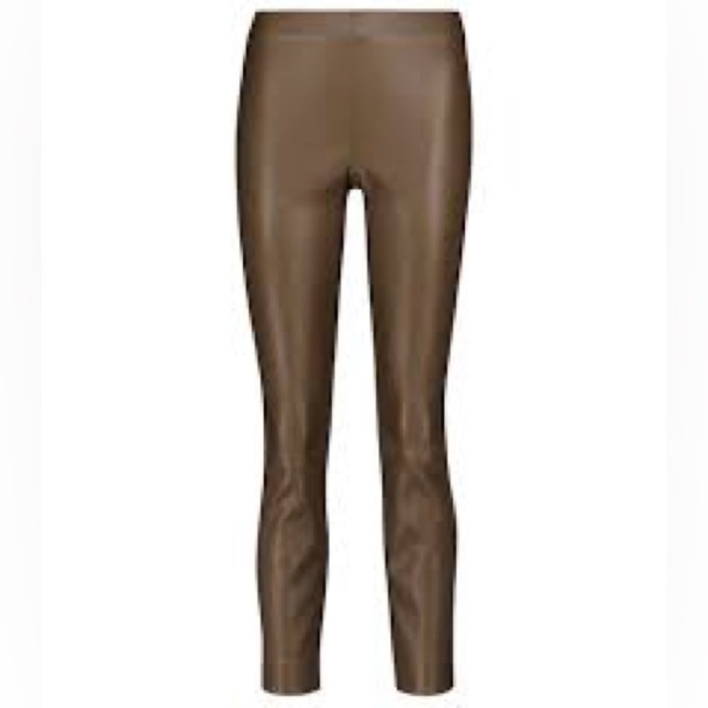 Vince Smooth Lamb Leather Legging in Olive